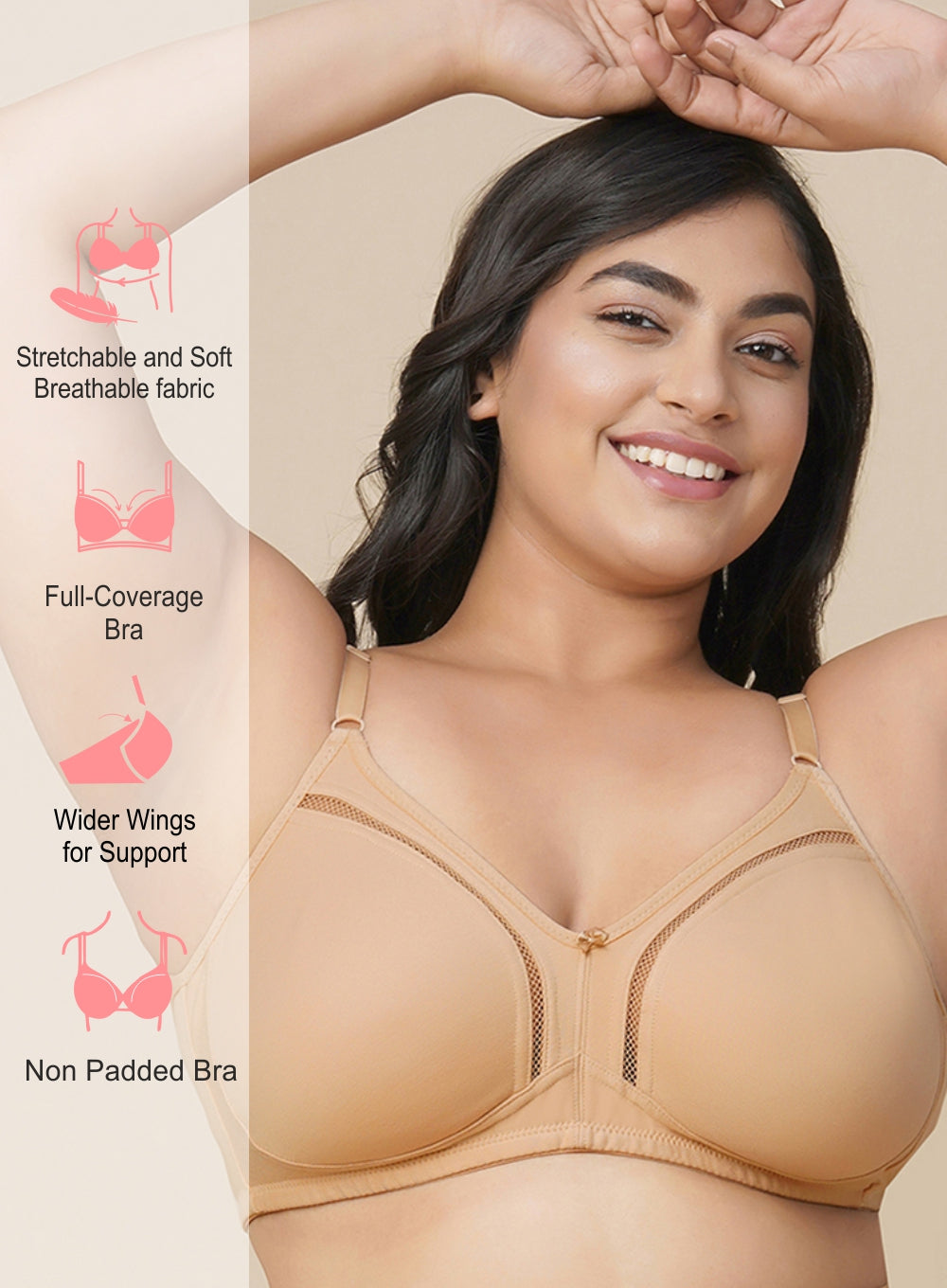 Everyday Plus Size Non-Padded Comfort Bra (PBBR1032)