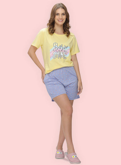 Lavender Floral Boxer Style Shorts (PBSHRT0008)