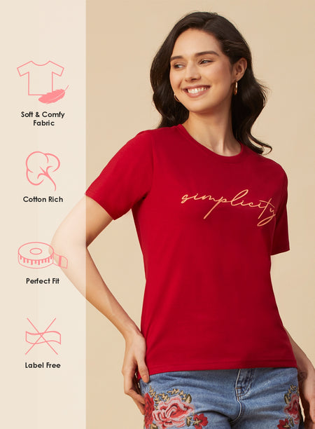 ROUND NECK PRINTED T-SHIRT (PBTS4040-5)
