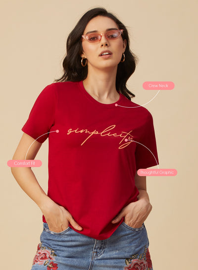 ROUND NECK PRINTED T-SHIRT (PBTS4040-5)