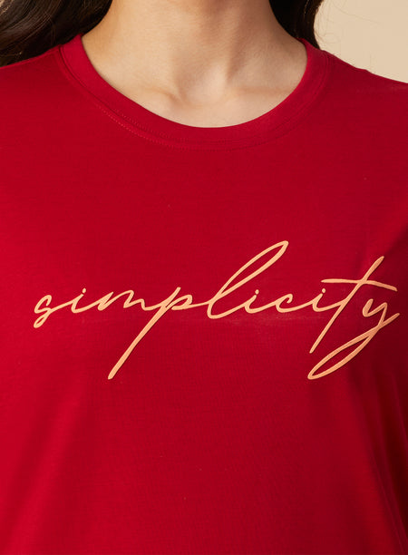 ROUND NECK PRINTED T-SHIRT (PBTS4040-5)