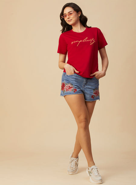 ROUND NECK PRINTED T-SHIRT (PBTS4040-5)