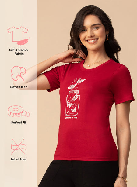 ROUND NECK PRINTED T-SHIRT (PBTS4040-3)