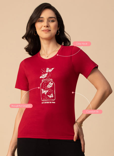ROUND NECK PRINTED T-SHIRT (PBTS4040-3)