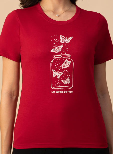 ROUND NECK PRINTED T-SHIRT (PBTS4040-3)