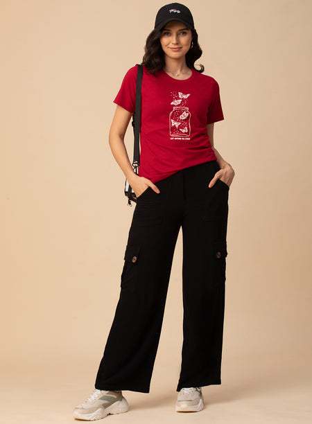 ROUND NECK PRINTED T-SHIRT (PBTS4040-3)