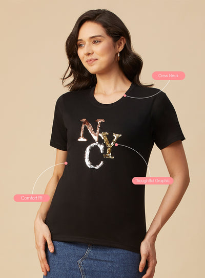 ROUND NECK PRINTED T-SHIRT (PBTS4050-2)