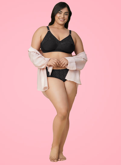 Lace Section Cups Comfort Bra (PBBR1067)