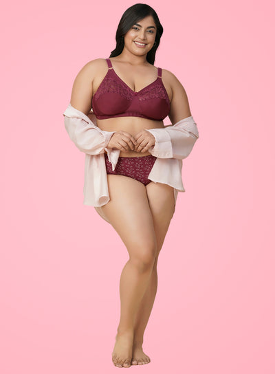 Lace Section Cups Comfort Bra (PBBR1067)