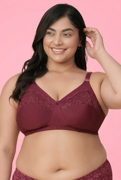 Lace Section Wire-Free Non-Padded Bra (PBBR1067)