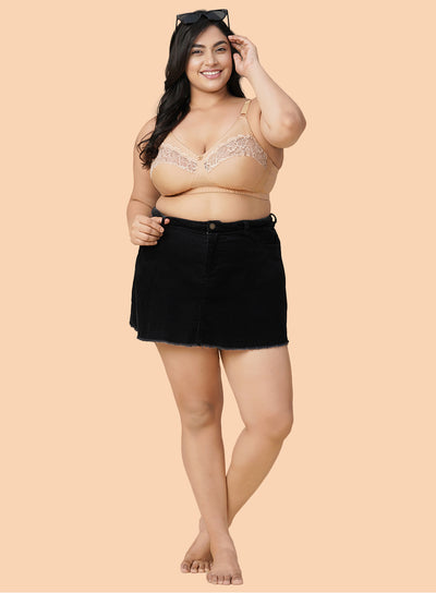 Lace Section Cups Comfort Bra (PBBR1067)