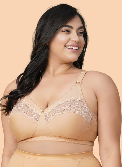 Lace Section Wire-Free Non-Padded Bra (PBBR1067)