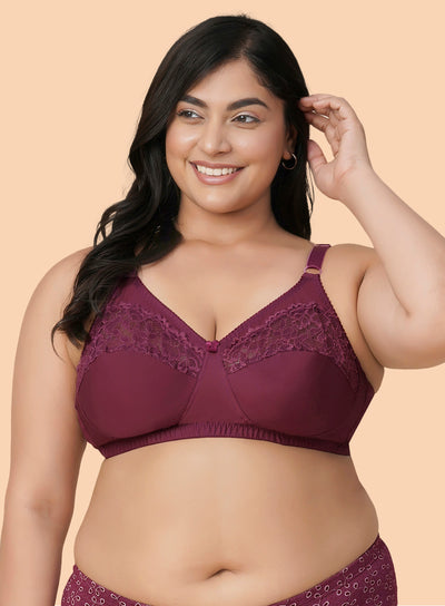 Lace Section Wire-Free Non-Padded Bra (PBBR1067)