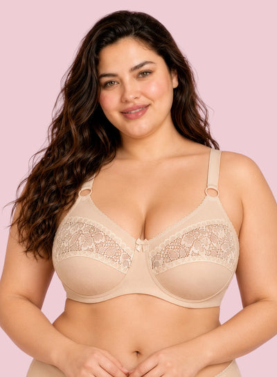 Lace Section Wire-Free Non-Padded Bra (PBBR1067)