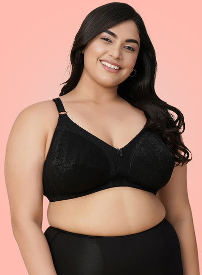 M-Frame Lacy Full-Support Wire-Free Non-Padded  Bra (PBBR1068)