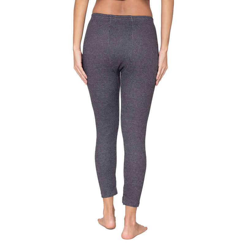 Groversons Paris Beauty Women’s Tailored Fit Solid Thermal Bottom (G-3104-CHARCOAL BLACK)