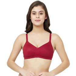 Women's Side Support High Coverage Bra (BR128-MAROON)