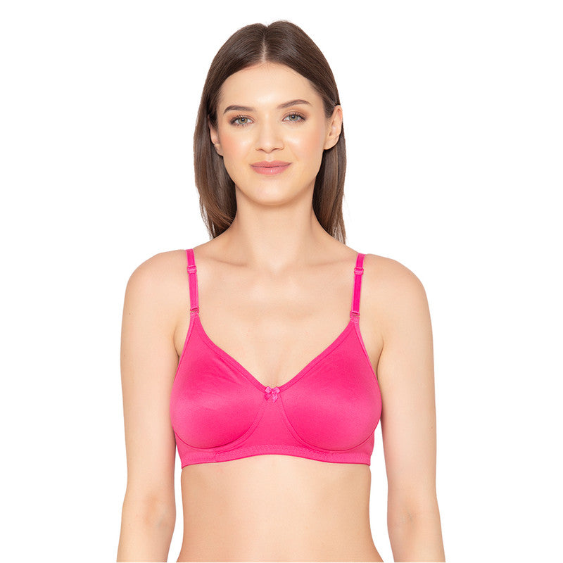 Women's seamless Non-Padded, Non-Wired Bra (BR003-HOT-PINK)
