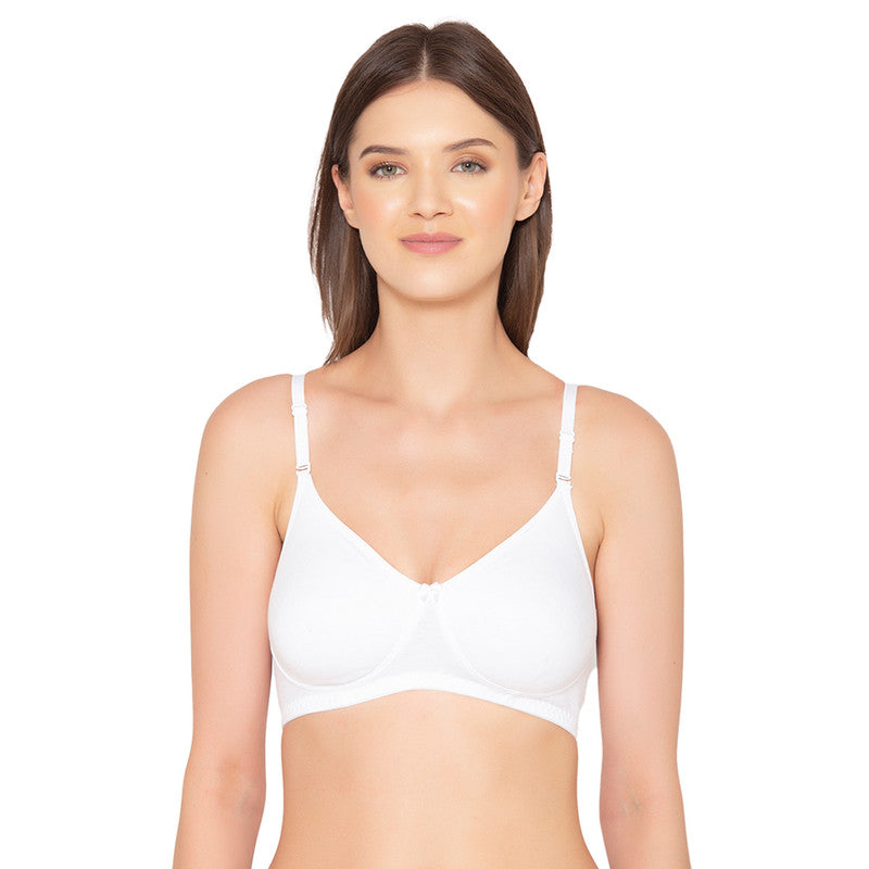 Women's Pack of 2 seamless Non-Padded, Non-Wired Bra (COMB03-WHITE-&-MAUVE)