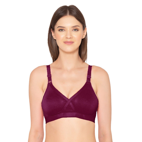 Buy Groversons Paris Beauty Womens Cotton Non-padded Wireless Super Lift  Full Coverage Bra - Pink online