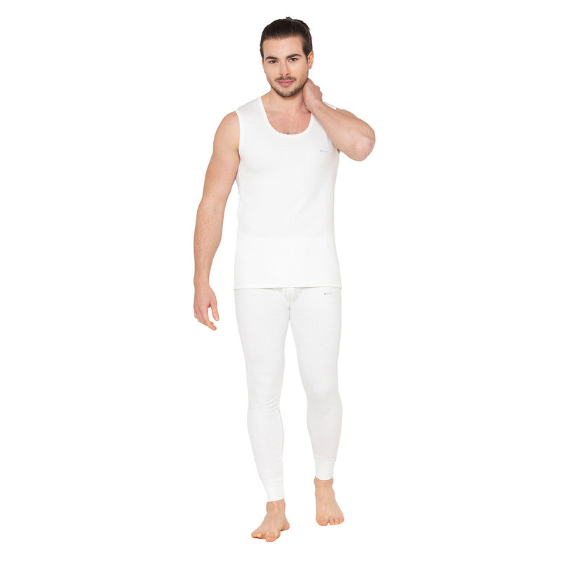 Groversons Paris Beauty Men's Thermal Set Stay Warm and Stylish (G-1105-G-1201 PEARL WHITE )