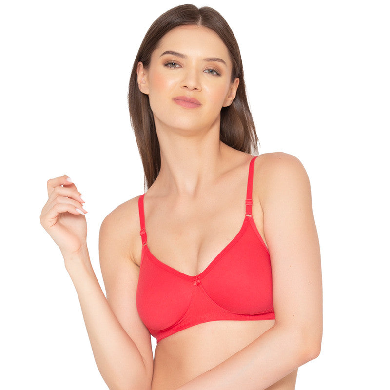 Women’s Pack of 2 seamless Non-Padded, Non-Wired Bra (COMB09-CORAL)