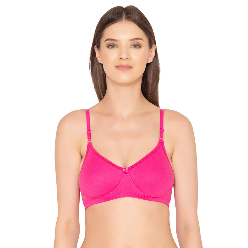 Women’s seamless Non-Padded, Non-Wired Bra (BR013-HOT PINK)