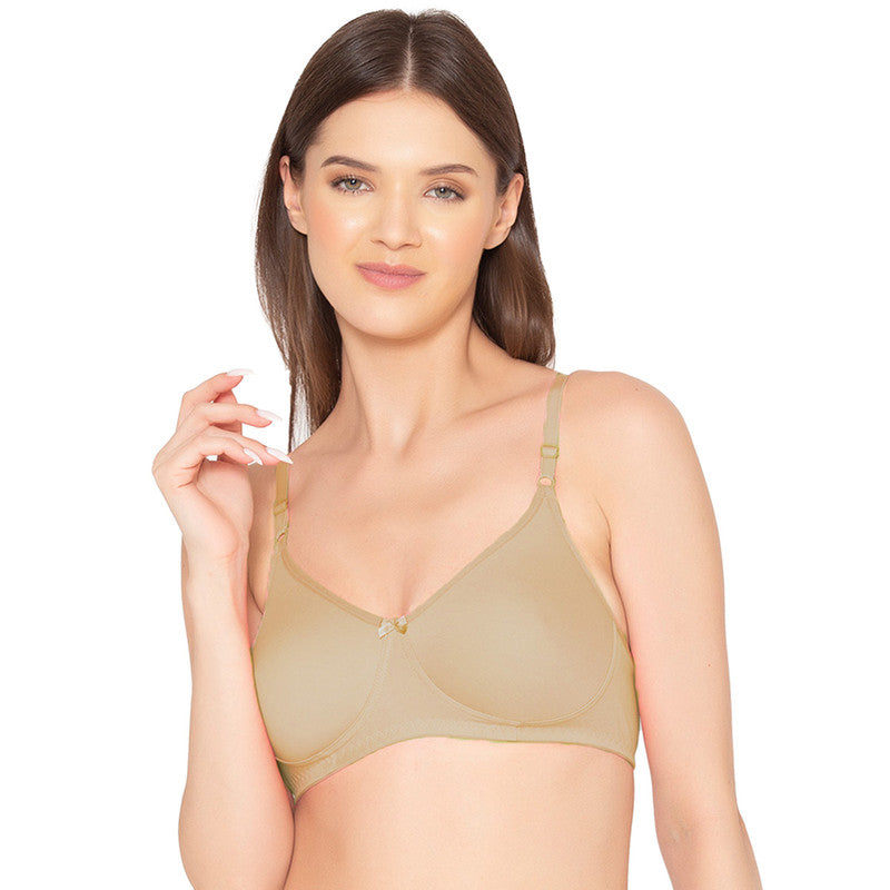 Women’s Pack of 2 seamless Non-Padded, Non-Wired Bra (COMB09-NUDE)