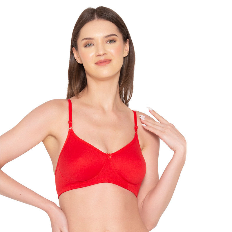 Women’s Pack of 2 seamless Non-Padded, Non-Wired Bra (COMB09-RED)