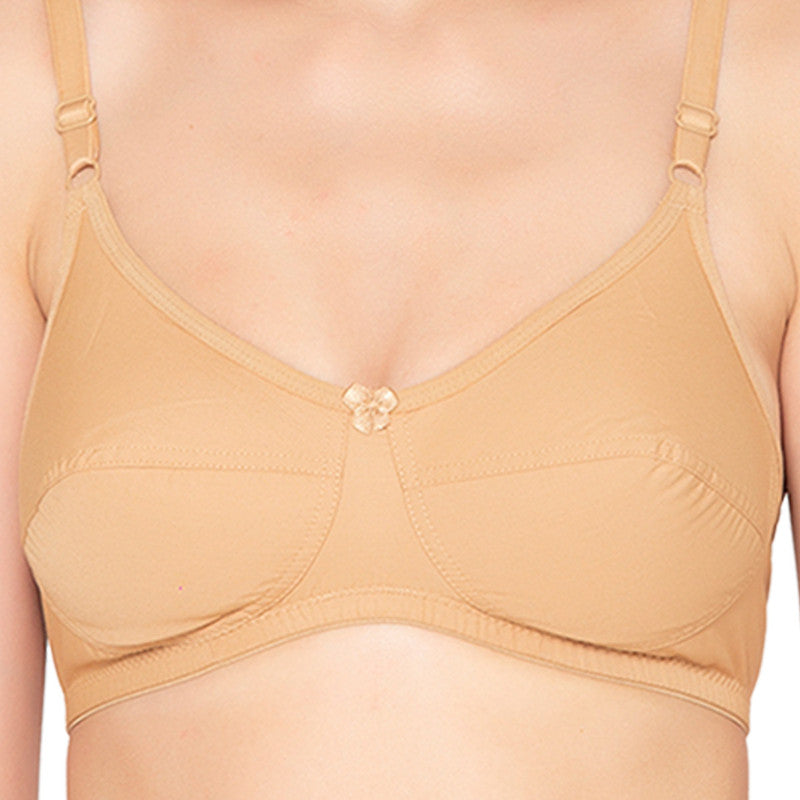 Women's Non-Padded, Wirefree, Full-Coverage Bra (BR016-NUDE)