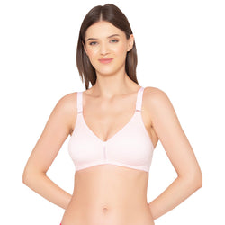 Women's Full Coverage and Non- Padded Supima Cotton spacer and Minimiser Bra (BR017-PINK)