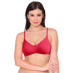 Women's Polycotton Non Padded Non-Wired Regular Bra (BR018-CORAL)