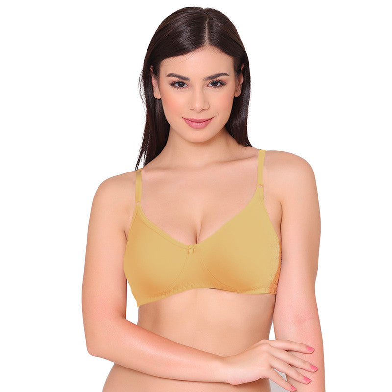 Women's Polycotton Non Padded Non-Wired Regular Bra (BR018-NUDE)