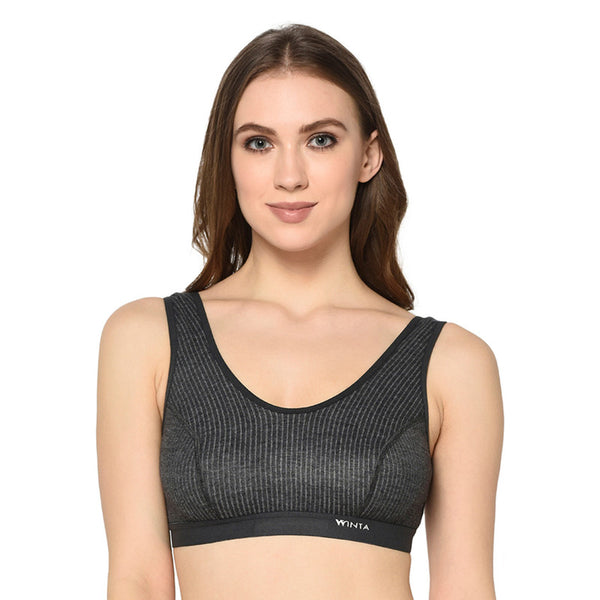 Groversons Paris Beauty Women's Thermal Innerwear Tops for All-Day Warmth (G-3106 CHARCOAL BLACK)
