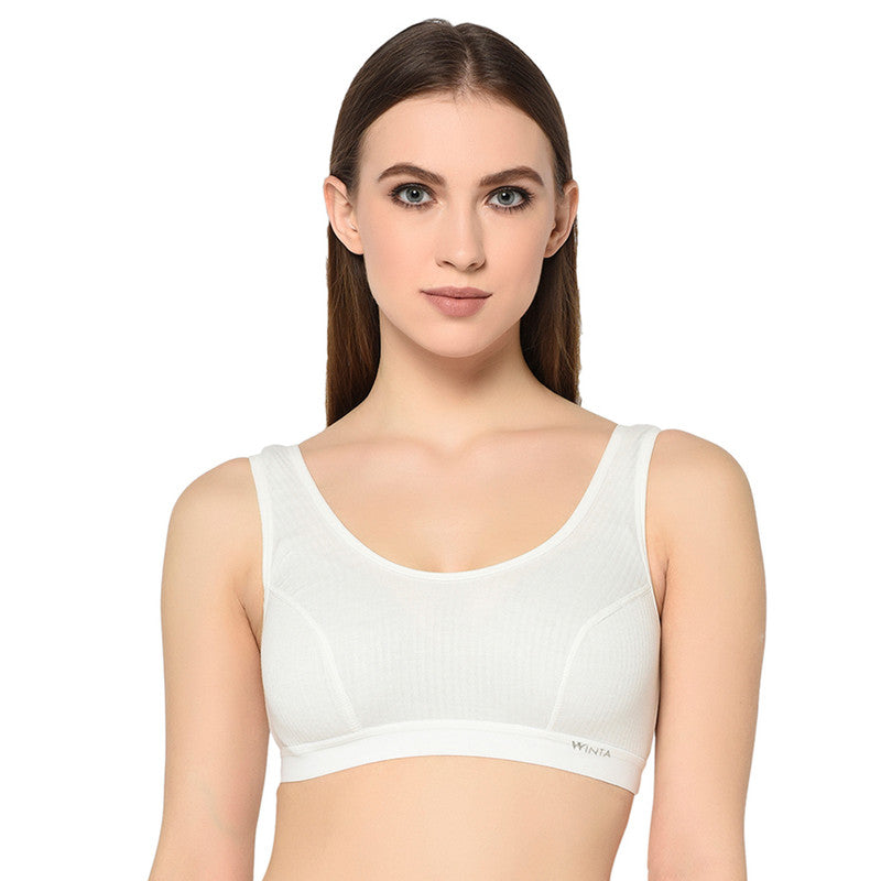 Groversons Paris Beauty Women's Thermal Innerwear Tops for All-Day Warmth (G-3106 PEARL WHITE)
