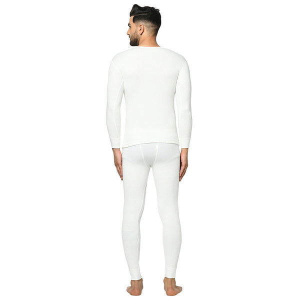 Groversons Paris Beauty Men's Thermal Set Stay Warm and Stylish (G-1101-G-1201 PEARL WHITE )