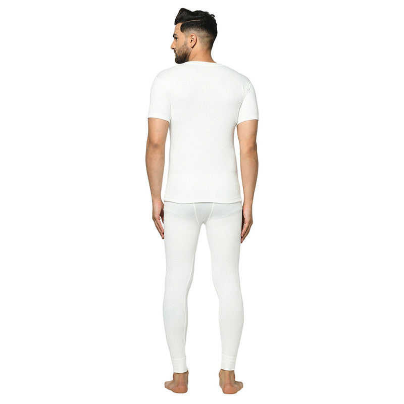 Groversons Paris Beauty Men's Thermal Set Stay Warm and Stylish (G-1104-G-1201 PEARL WHITE )