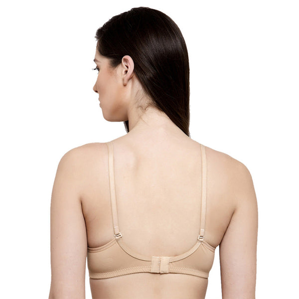 Groversons Paris Beauty Women's Padded, Non-Wired, Seamless T-Shirt Bra (BR184-NUDE)