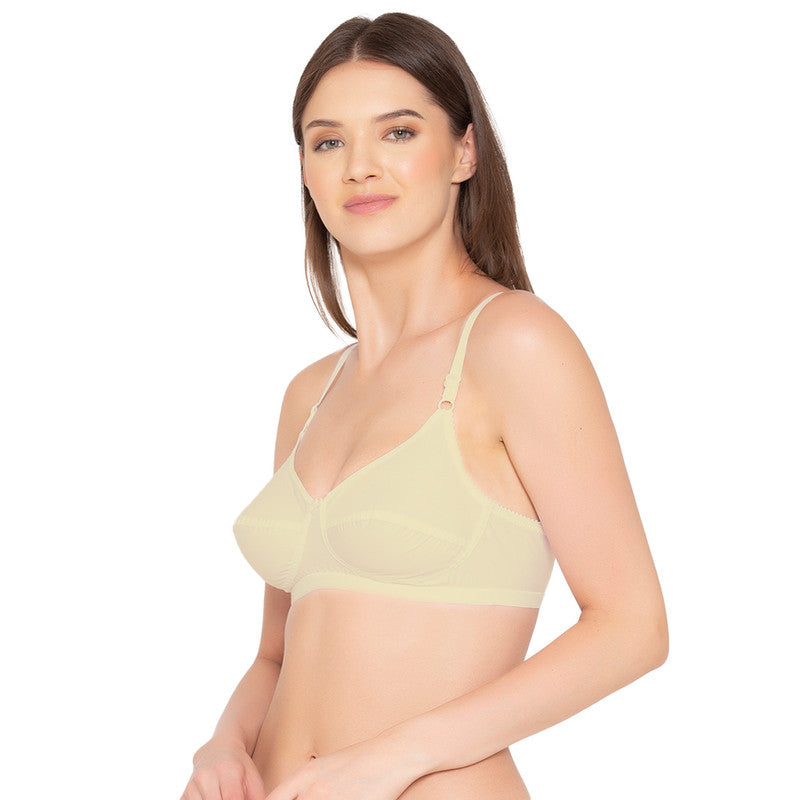 Women's Poly Cotton bra ,Non-Padded-Non-Wired Full coverage bra (BR009-SKIN)