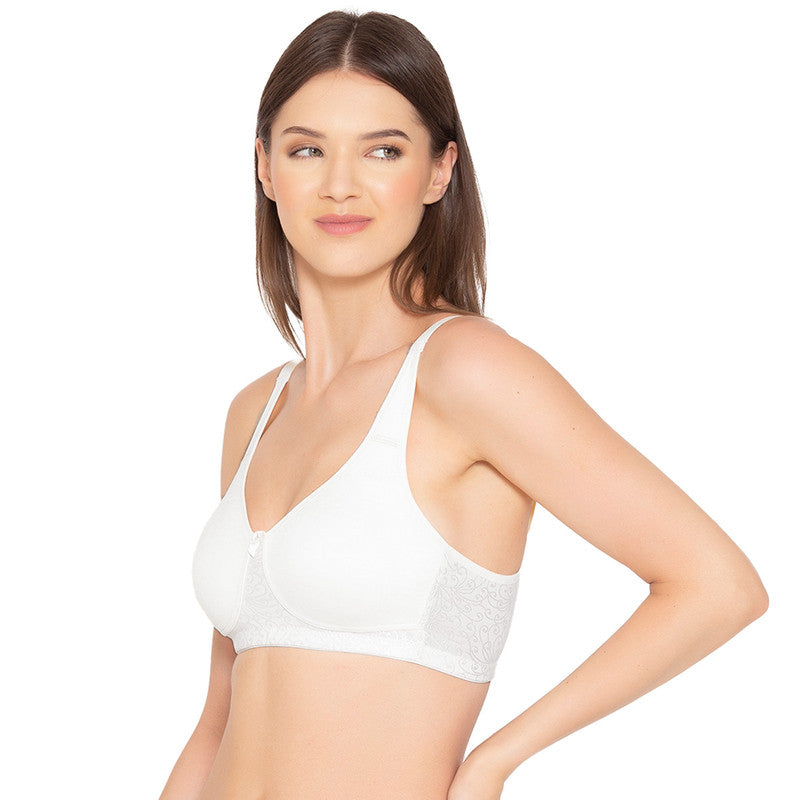 Women’s Full Support, Non-Padded Seamless T-Shirt Bra (BR011-WHITE)