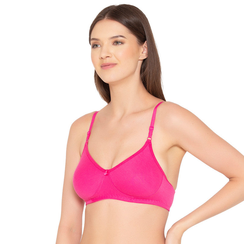 Women’s seamless Non-Padded, Non-Wired Bra (BR013-HOT PINK)