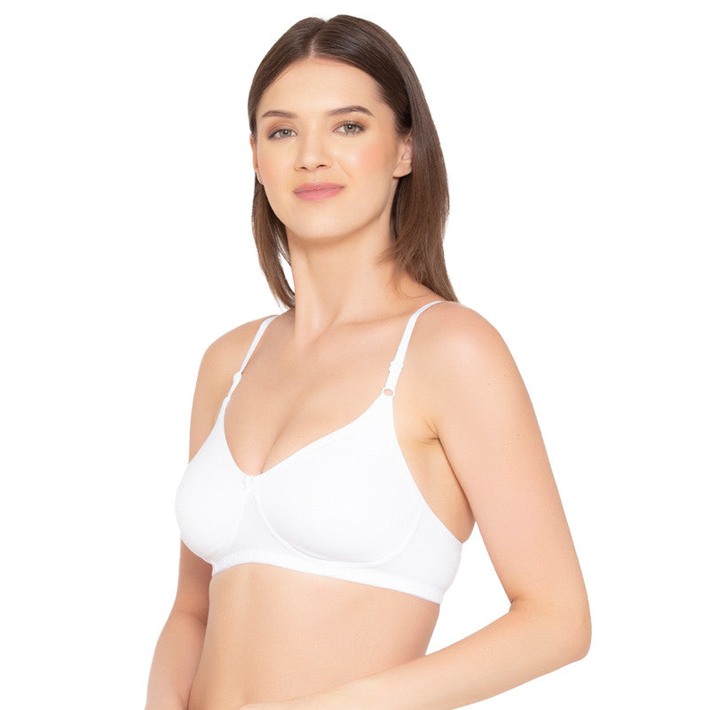 Women’s Pack of 2 seamless Non-Padded, Non-Wired Bra (COMB09-STRAWBERRY & WHITE)