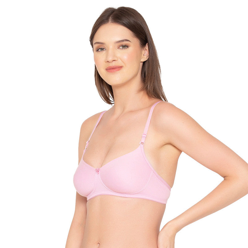 Women’s Pack of 2 seamless Non-Padded, Non-Wired Bra (COMB10-NUDE & PINK)