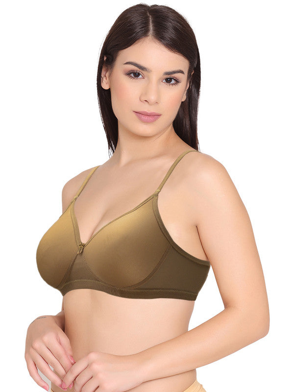 Groversons Paris Beauty Women's Padded, Non-Wired, Seamless T-Shirt Bra (BR069-Nude)