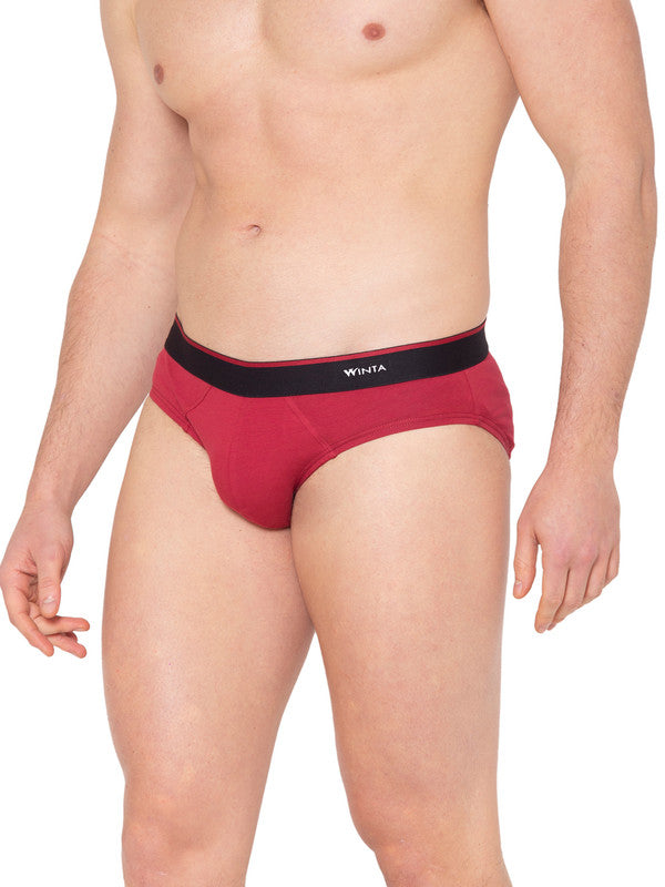 Groversons Paris Beauty Men's Pack of 2 Top Elastic Brief (RED & RED)