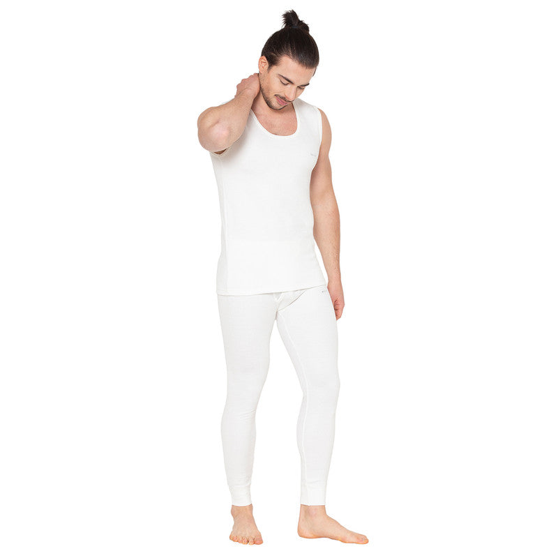 Groversons Paris Beauty Men's Thermal Set Stay Warm and Stylish (G-1105-G-1201 PEARL WHITE )