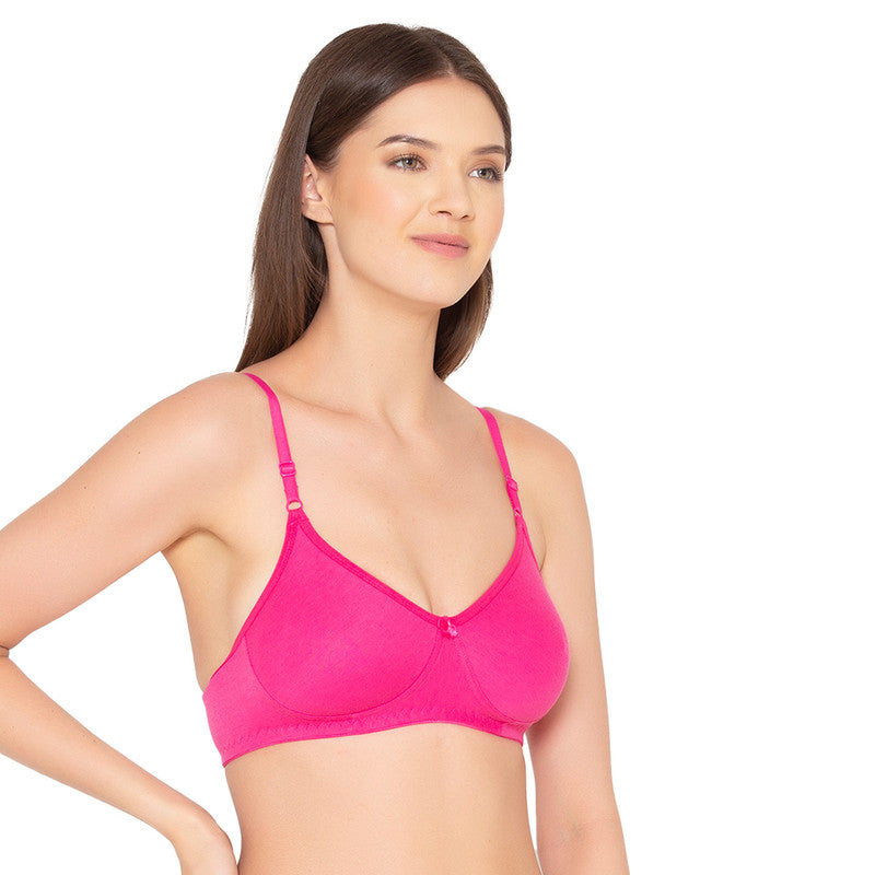 Women’s Pack of 2 seamless Non-Padded, Non-Wired Bra (COMB09-HOT PINK)