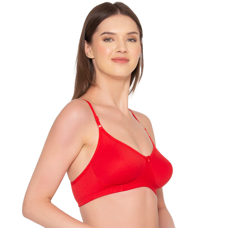 Women's Pack of 2 seamless Non-Padded, Non-Wired Bra (COMB09-RED & NUD –  gsparisbeauty