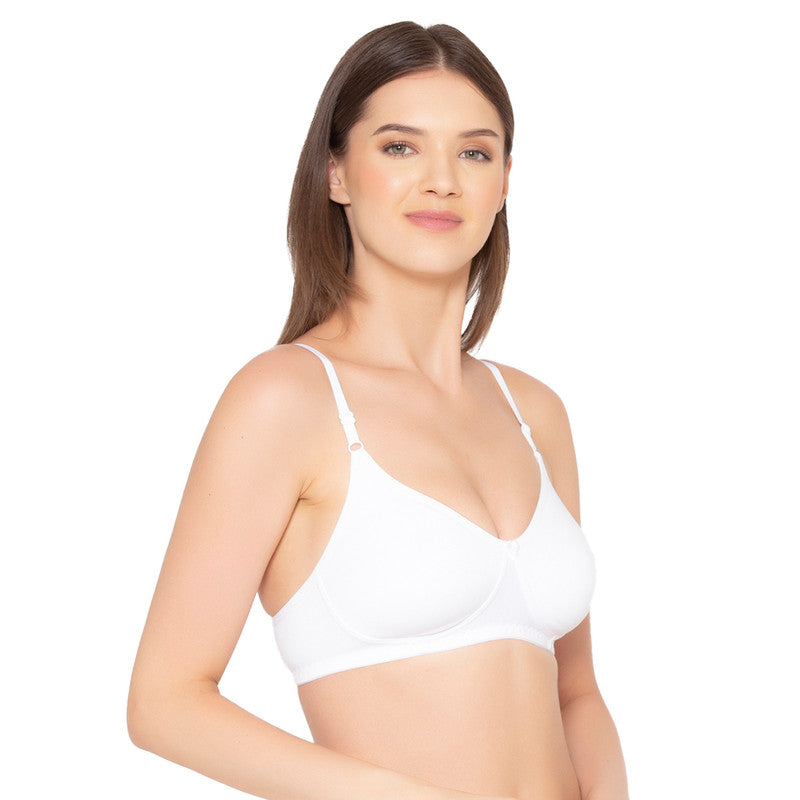 Women’s Pack of 2 seamless Non-Padded, Non-Wired Bra (COMB09-WHITE)