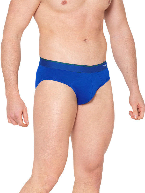 Groversons Paris Beauty Men's Pack of 2 Top Elastic Brief (DARK BLUE & GREEN)